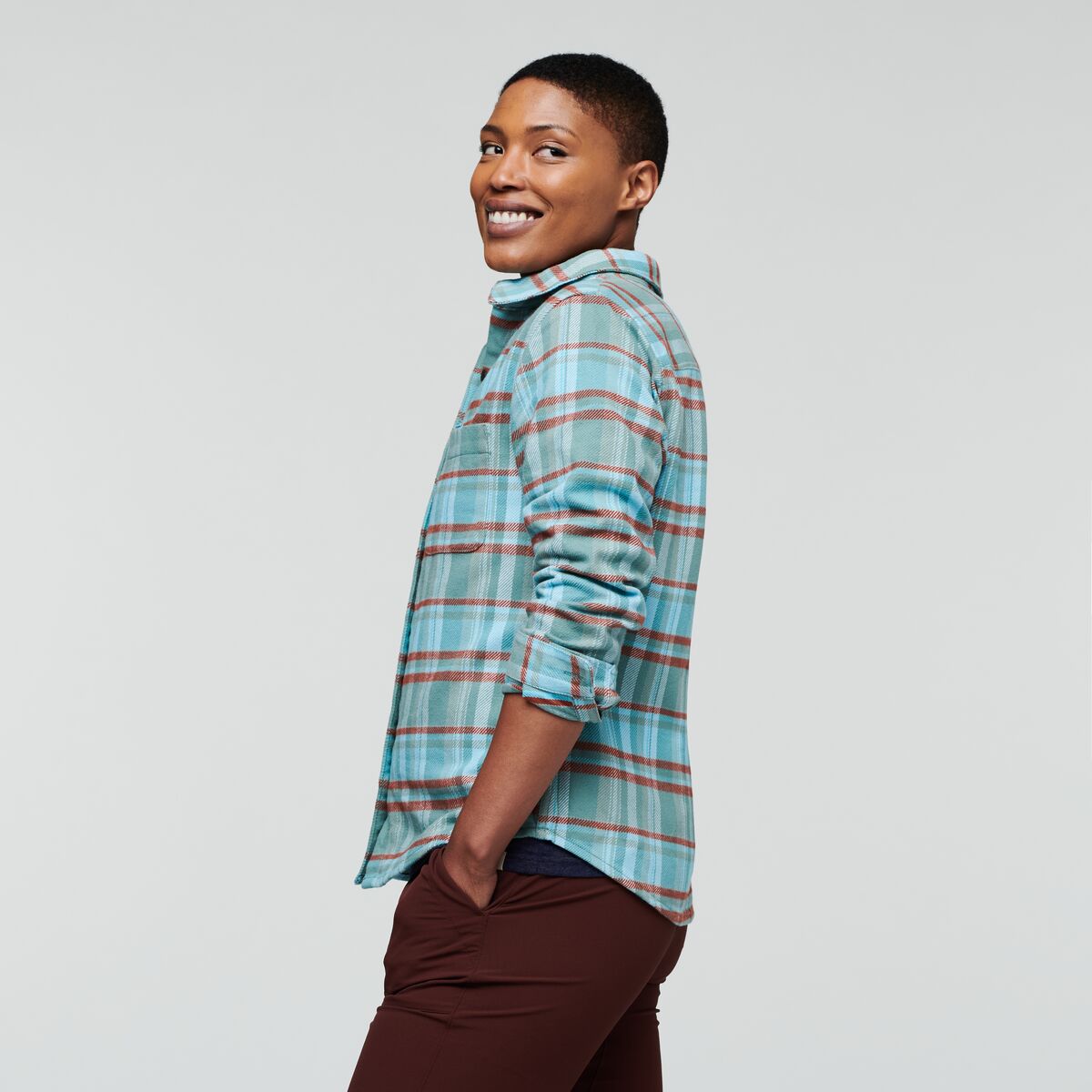 Mero Organic Flannel Shirt Women's | Comfortable Outdoor Top