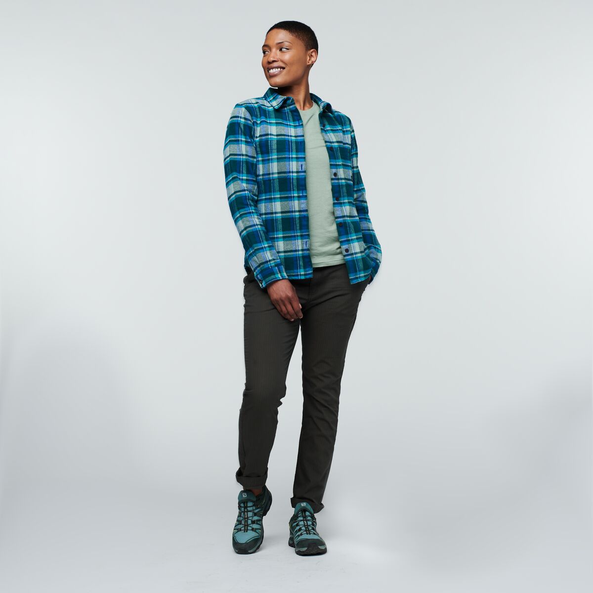 Mero Organic Flannel Shirt Women's | Comfortable Outdoor Top