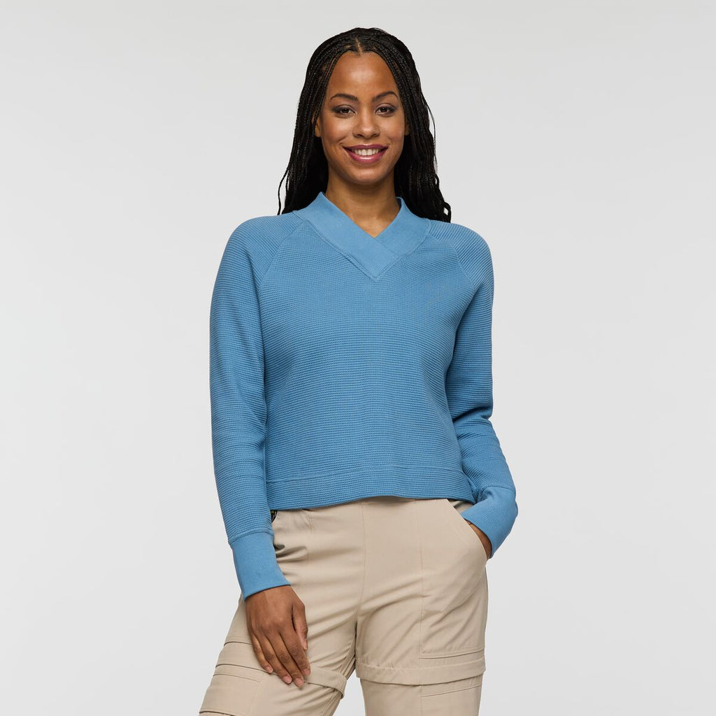 Atajo Long-Sleeve Waffle V-Neck Women's | Adventure-Ready Comfort