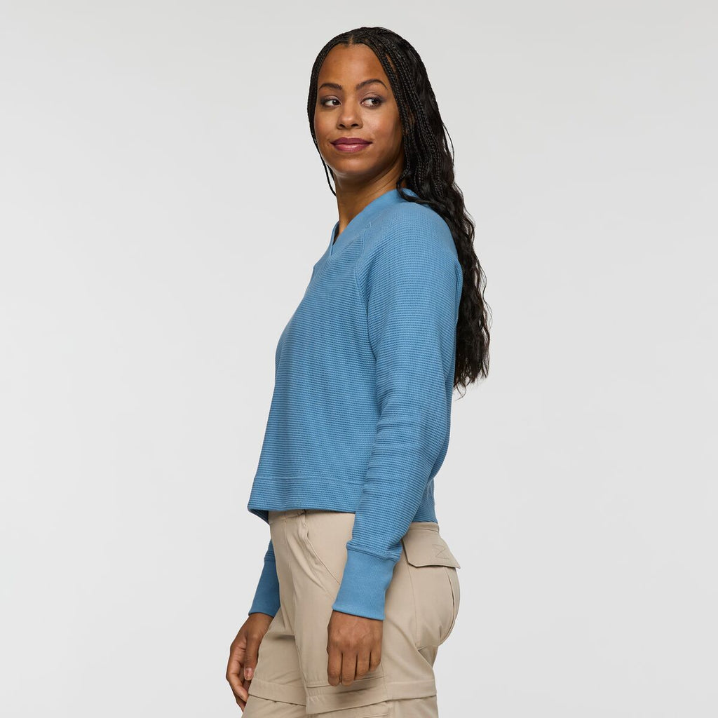 Atajo Long-Sleeve Waffle V-Neck Women's | Adventure-Ready Comfort
