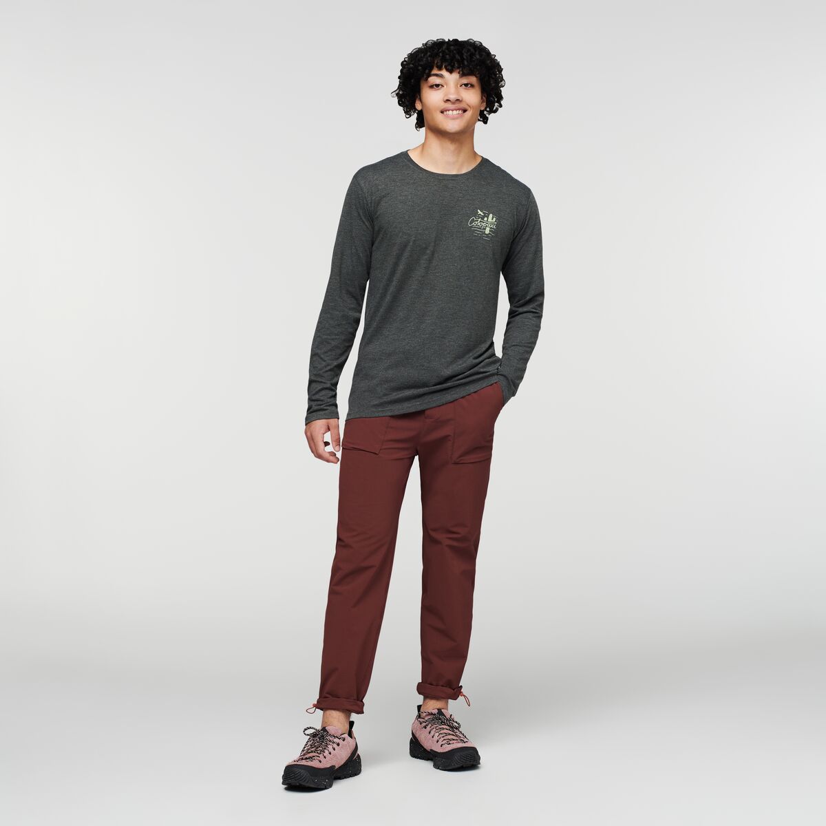 Hello Llama Long-Sleeve T-Shirt Men's | Comfortable Outdoor Top