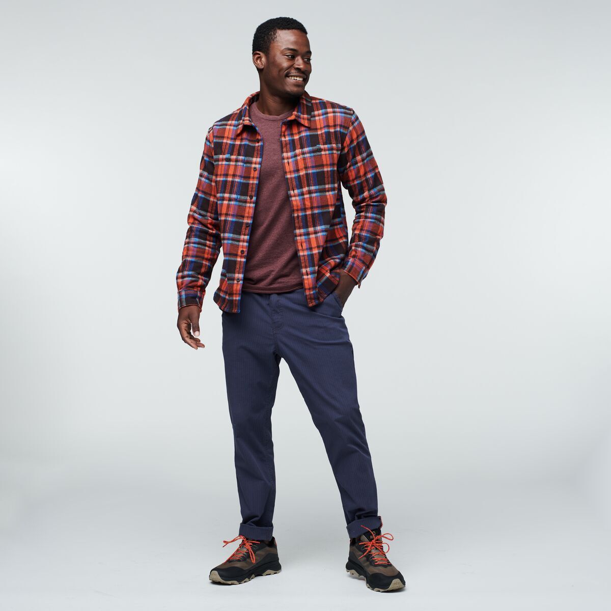 Mero Organic Flannel Shirt Men's | Comfortable Outdoor Top