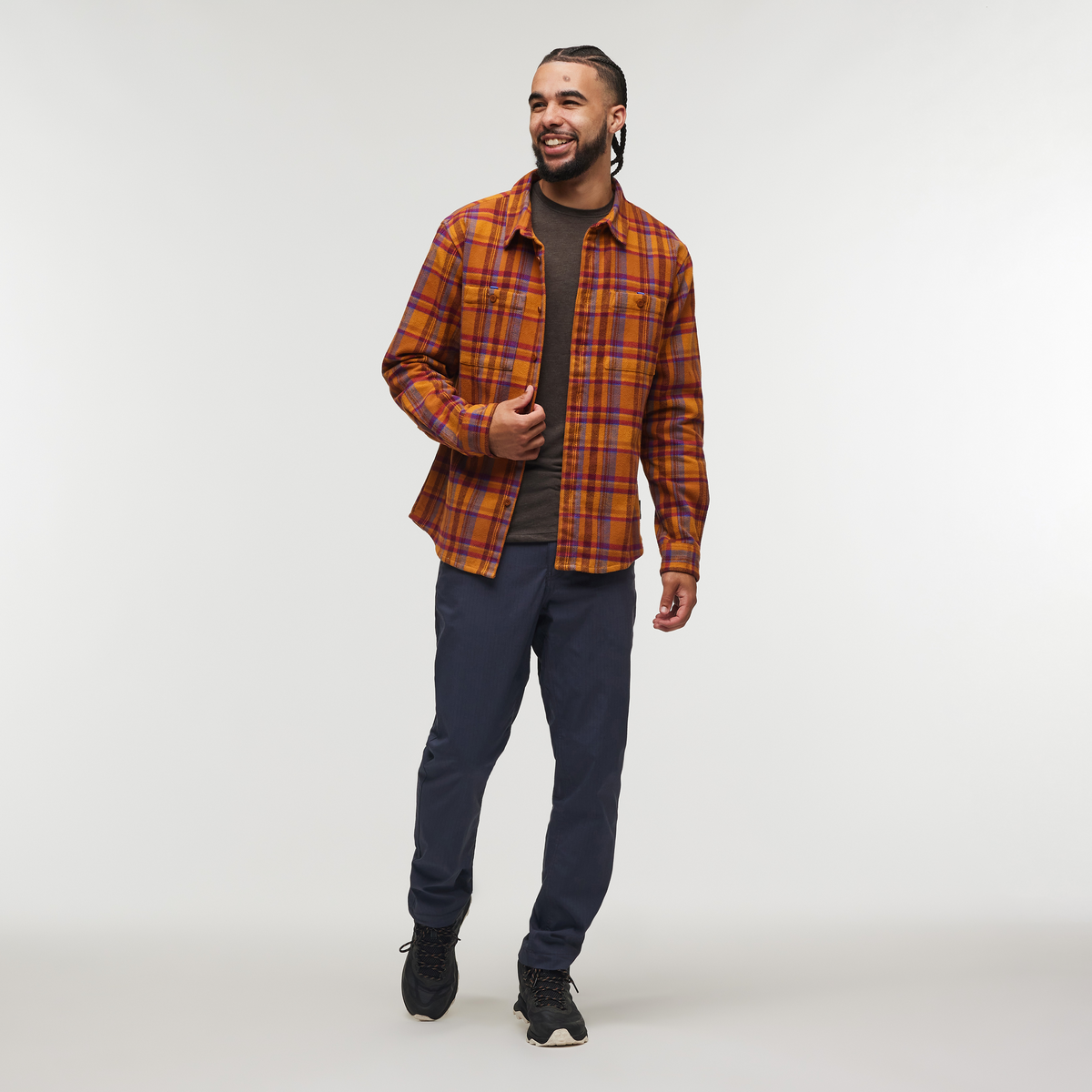 Mero Organic Flannel Shirt Men's | Comfortable Outdoor Top