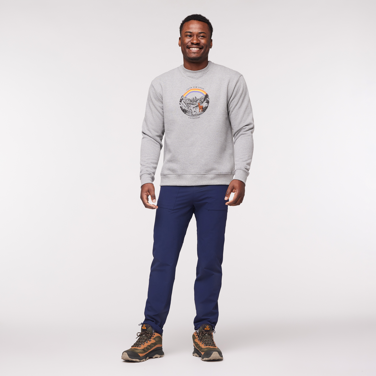 Traveling Llama Crew Sweatshirt Men's | Comfortable Everyday Layer