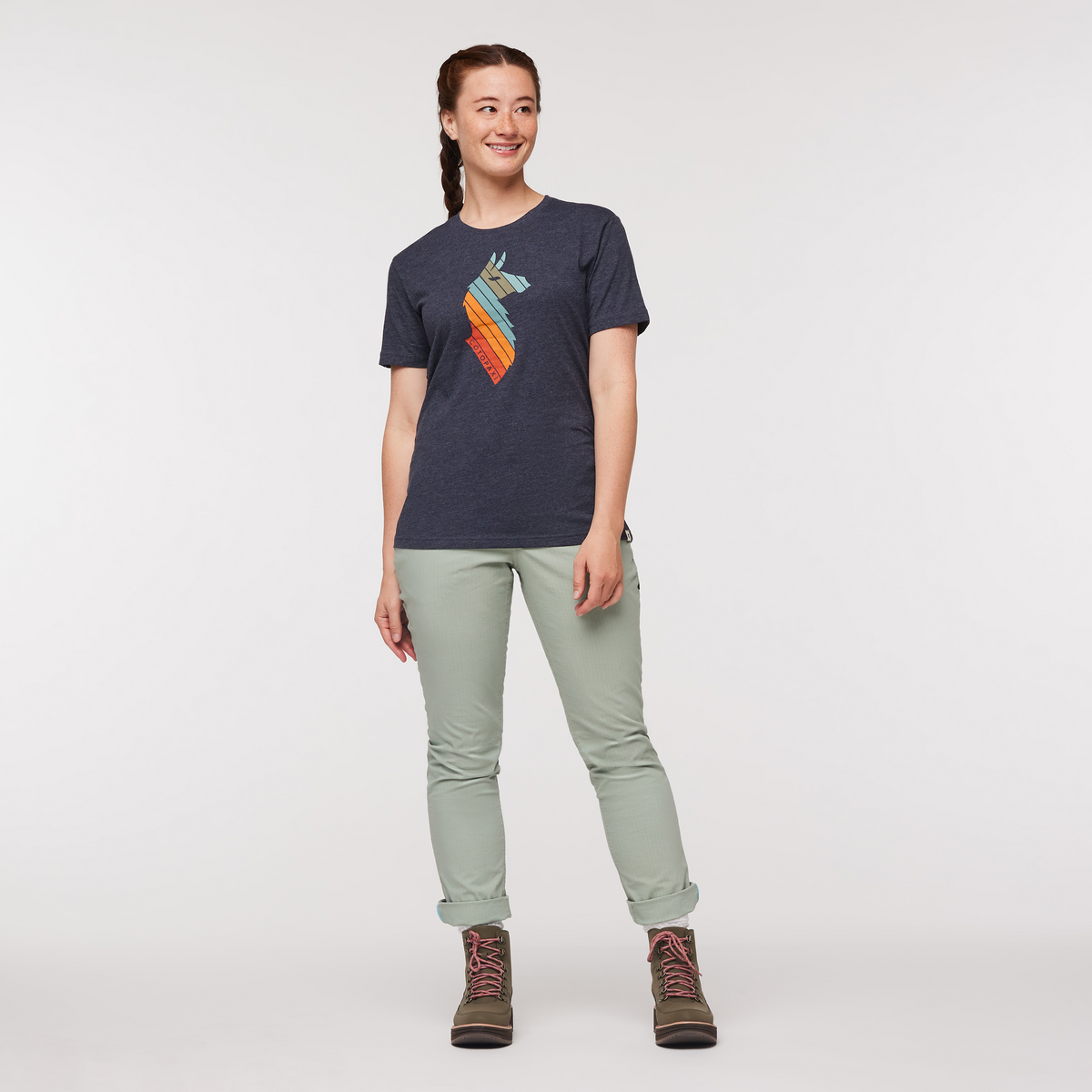 Llama Stripes T-Shirt Women's | Comfortable Outdoor Top