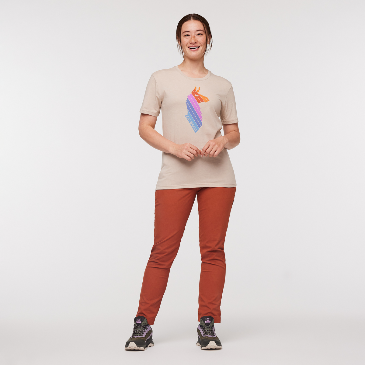 Llama Stripes T-Shirt Women's | Comfortable Outdoor Top