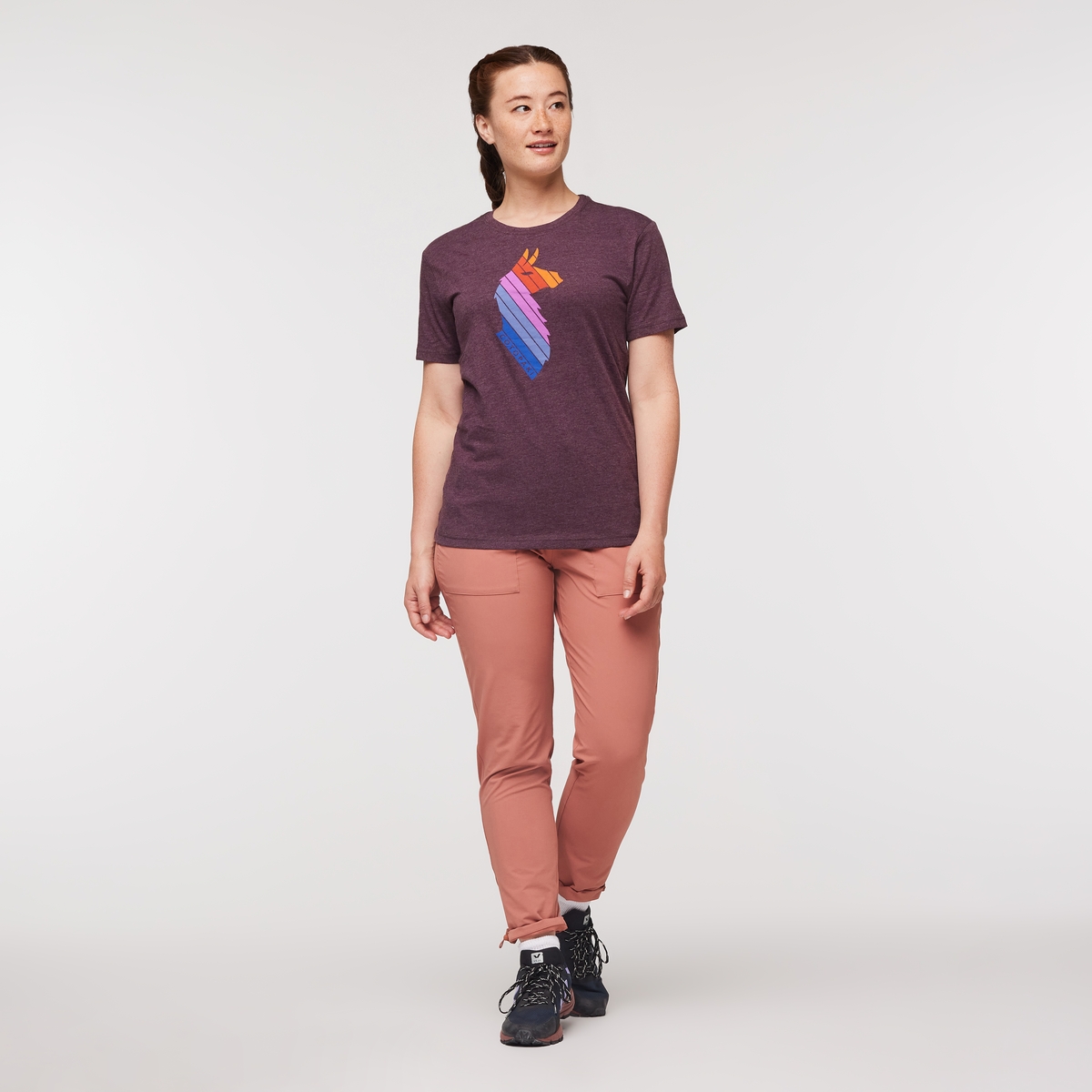 Llama Stripes T-Shirt Women's | Comfortable Outdoor Top