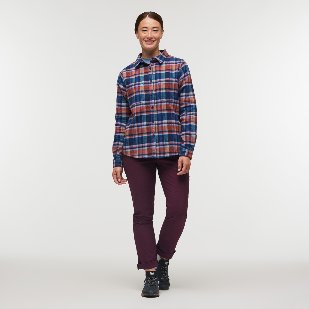 Mero Organic Flannel Shirt Women's | Comfortable Outdoor Top