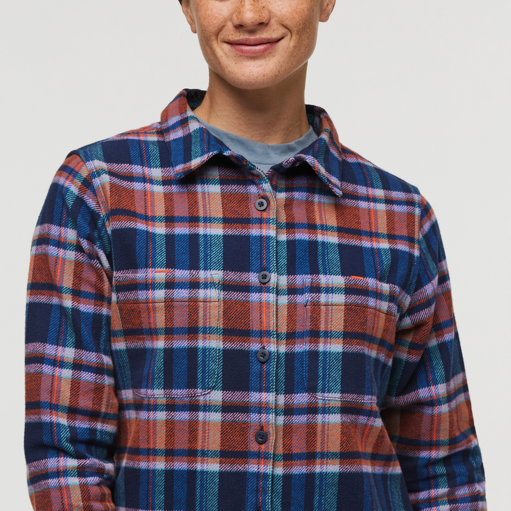 Mero Organic Flannel Shirt Women's | Comfortable Outdoor Top