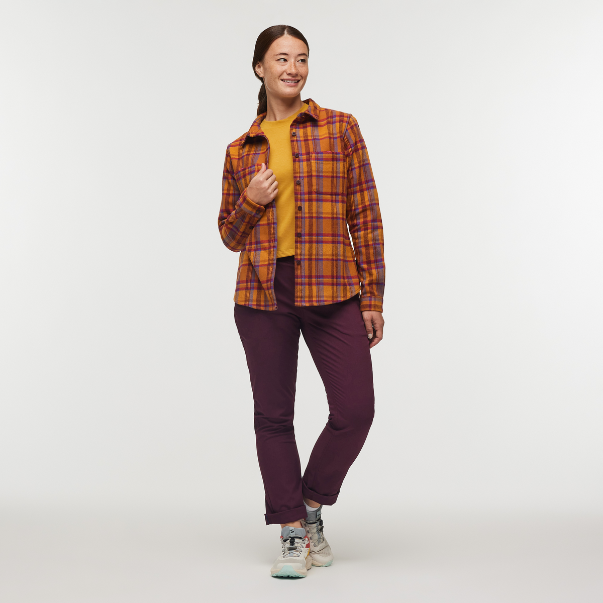 Mero Organic Flannel Shirt Women's | Comfortable Outdoor Top