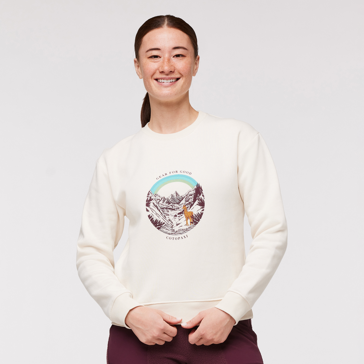 Traveling Llama Crew Sweatshirt Women's | Comfortable Everyday Layer