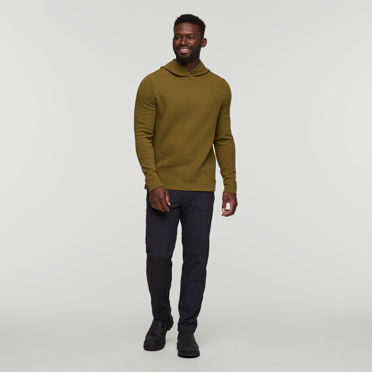 Atajo Long-Sleeve Waffle Hoodie Men's | Comfortable Everyday Layer