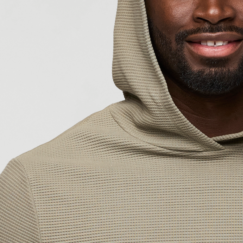 Atajo Long-Sleeve Waffle Hoodie Men's | Comfortable Everyday Layer