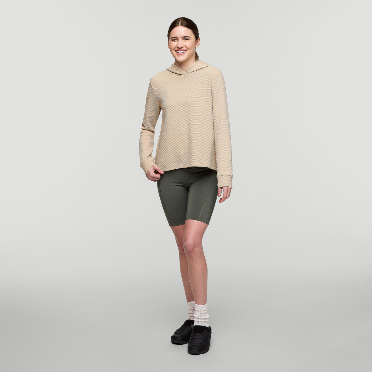 Atajo Long-Sleeve Waffle Hoodie Women's | Comfortable Everyday Layer