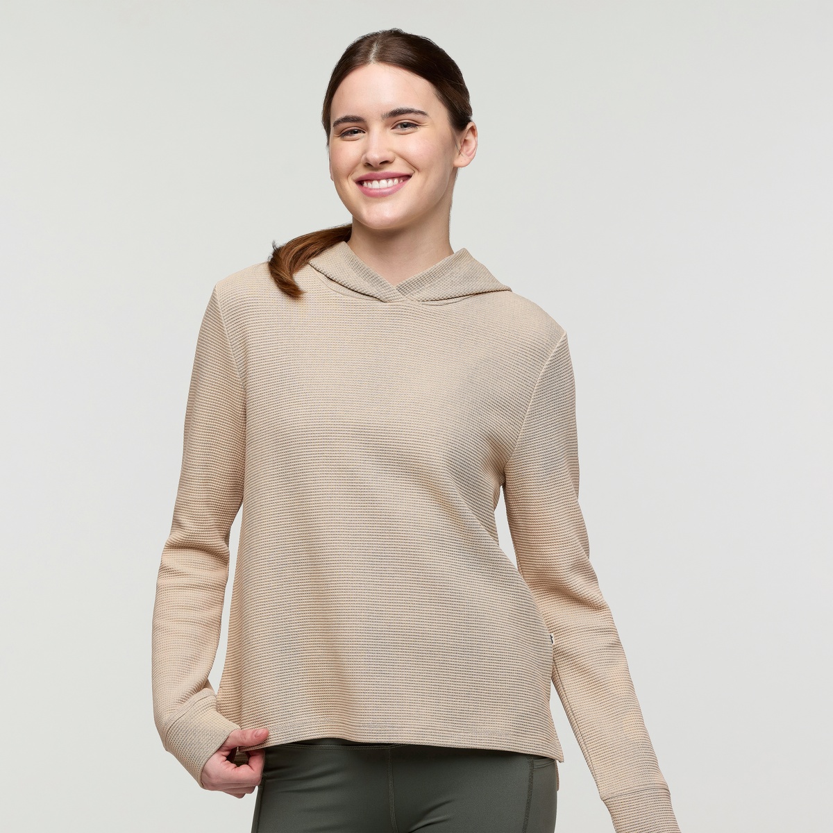 Atajo Long-Sleeve Waffle Hoodie Women's | Comfortable Everyday Layer