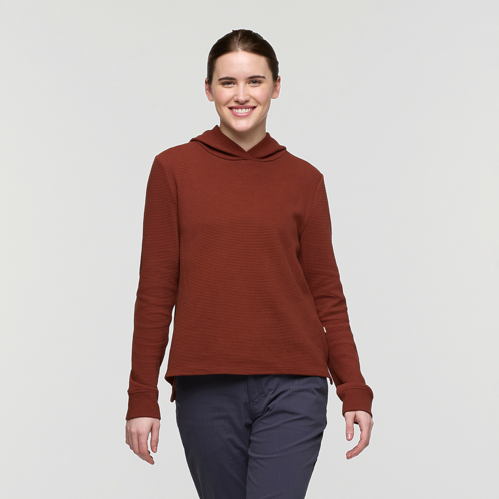 Atajo Long-Sleeve Waffle Hoodie Women's | Comfortable Everyday Layer
