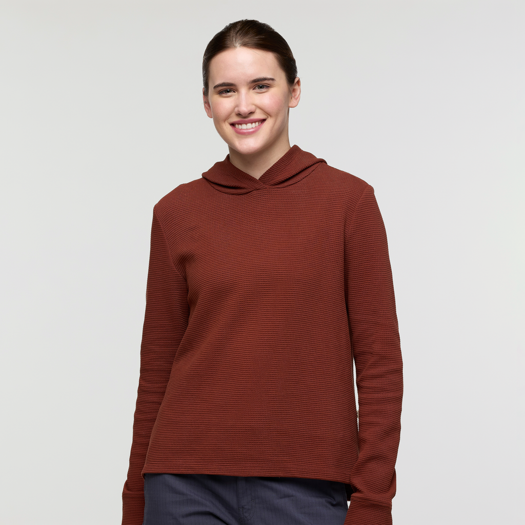 Atajo Long-Sleeve Waffle Hoodie Women's | Comfortable Everyday Layer