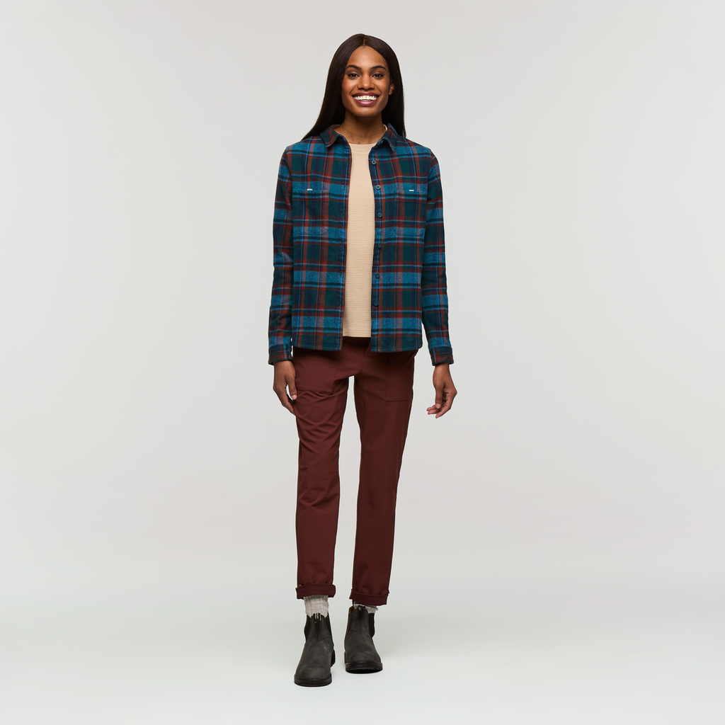 Mero Organic Flannel Shirt Women's | Comfortable Outdoor Top