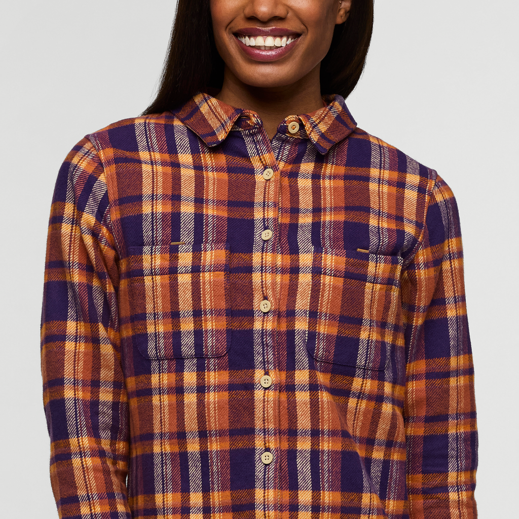 Mero Organic Flannel Shirt Women's | Comfortable Outdoor Top