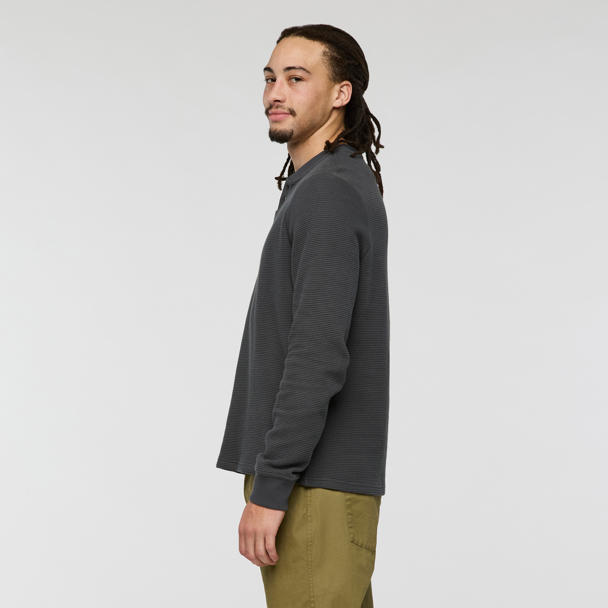 Atajo Long-Sleeve Waffle Henley Men's | Adventure-Ready Comfort