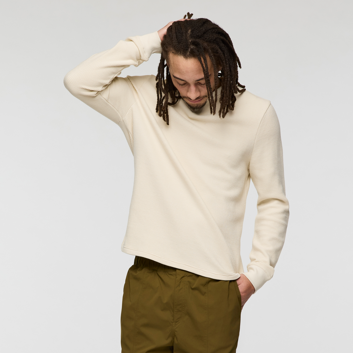 Atajo Long-Sleeve Waffle Henley Men's | Adventure-Ready Comfort