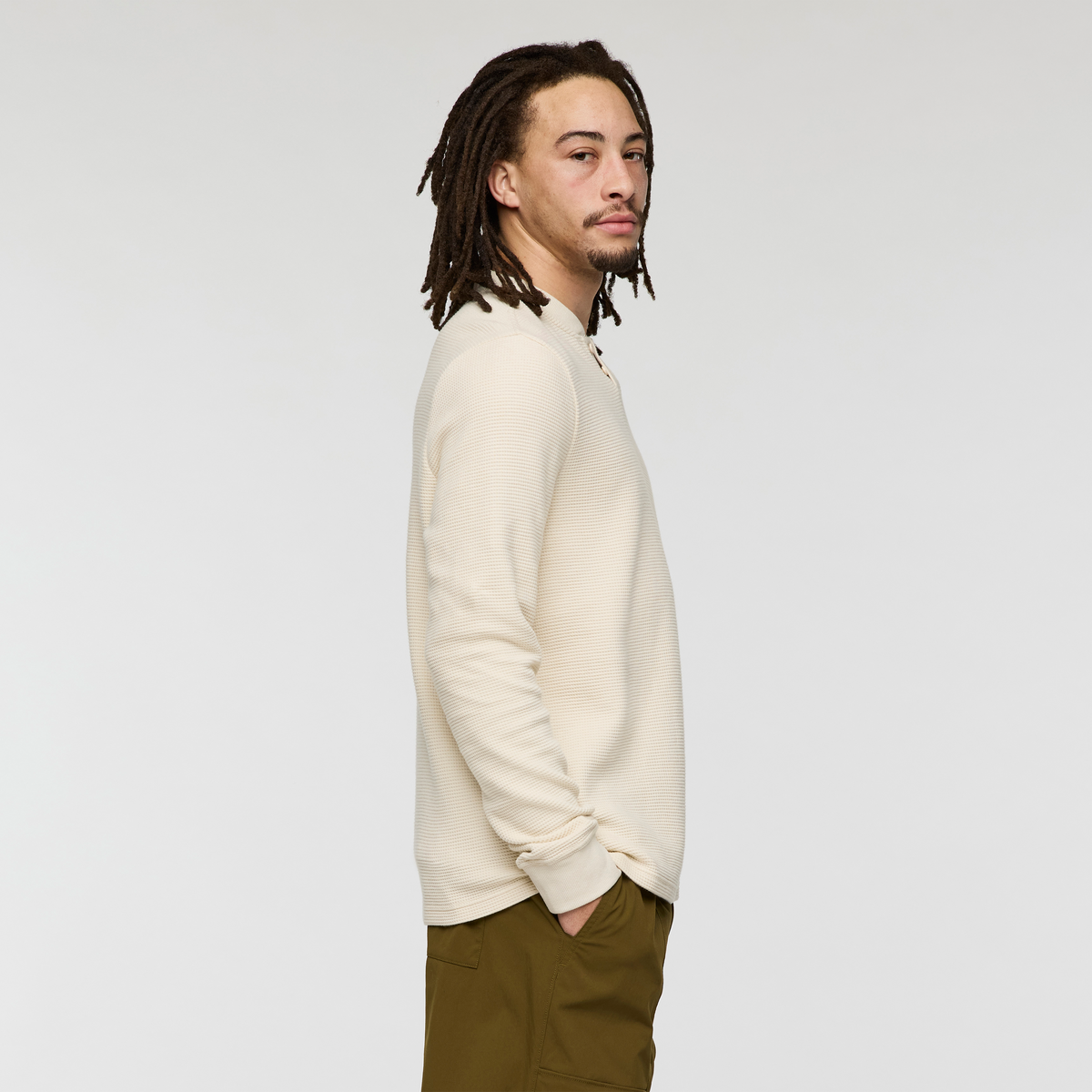 Atajo Long-Sleeve Waffle Henley Men's | Adventure-Ready Comfort
