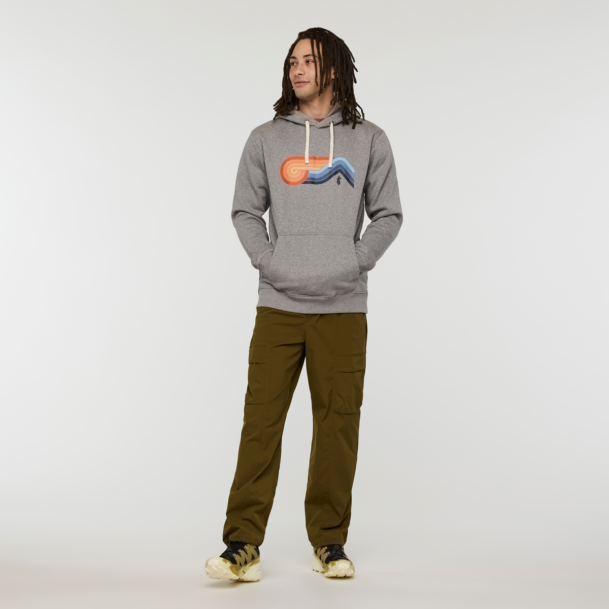 Melting Sunset Pullover Hoodie Men's | Cozy Outdoor Layer