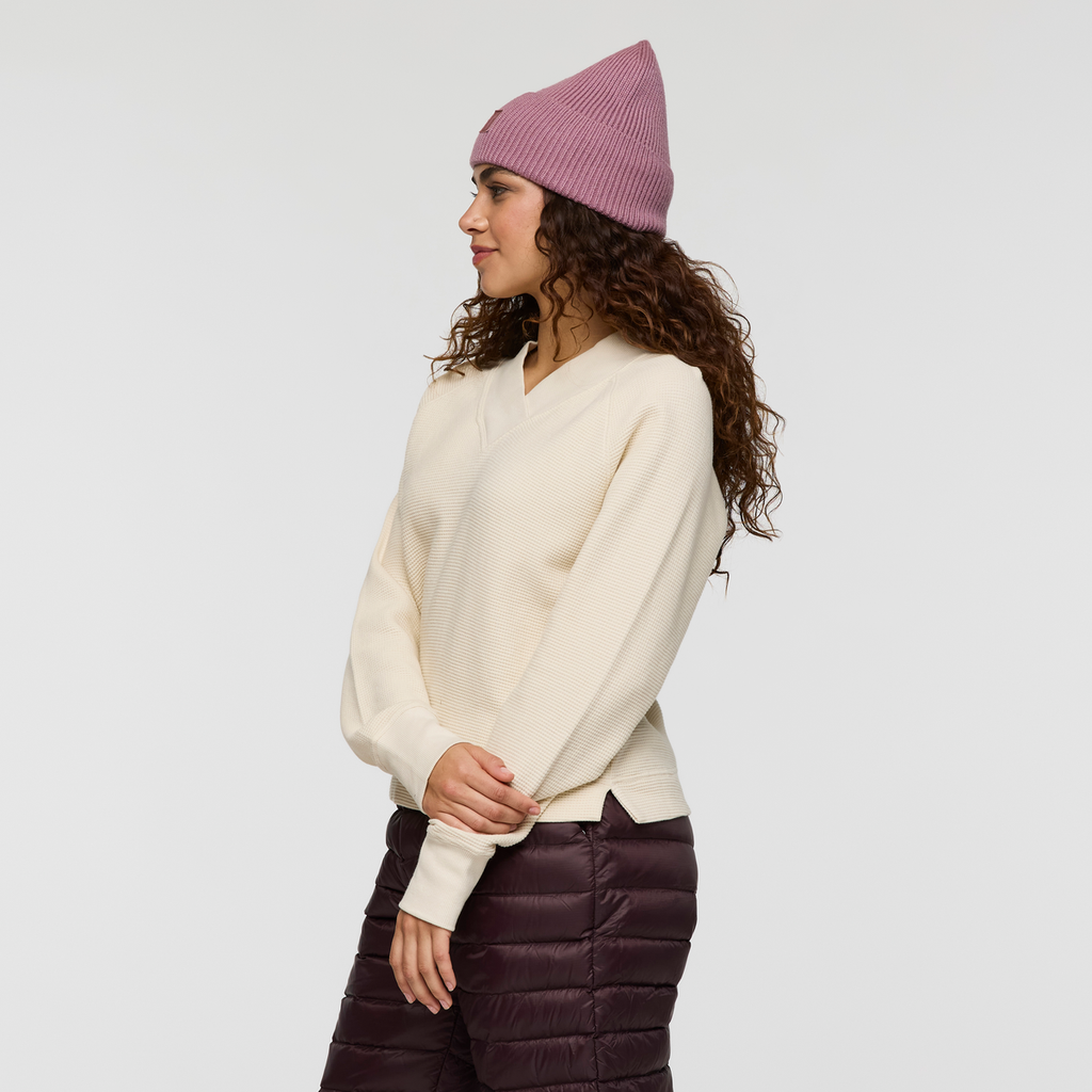 Atajo Long-Sleeve Waffle V-Neck Women's | Adventure-Ready Comfort