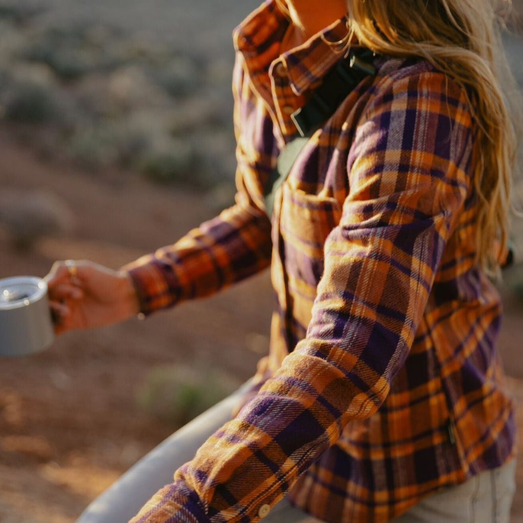Mero Organic Flannel Shirt Women's | Comfortable Outdoor Top
