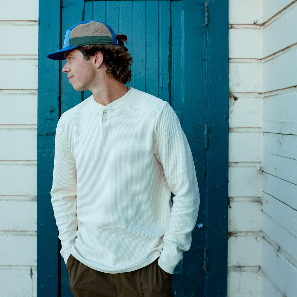 Atajo Long-Sleeve Waffle Henley Men's | Adventure-Ready Comfort