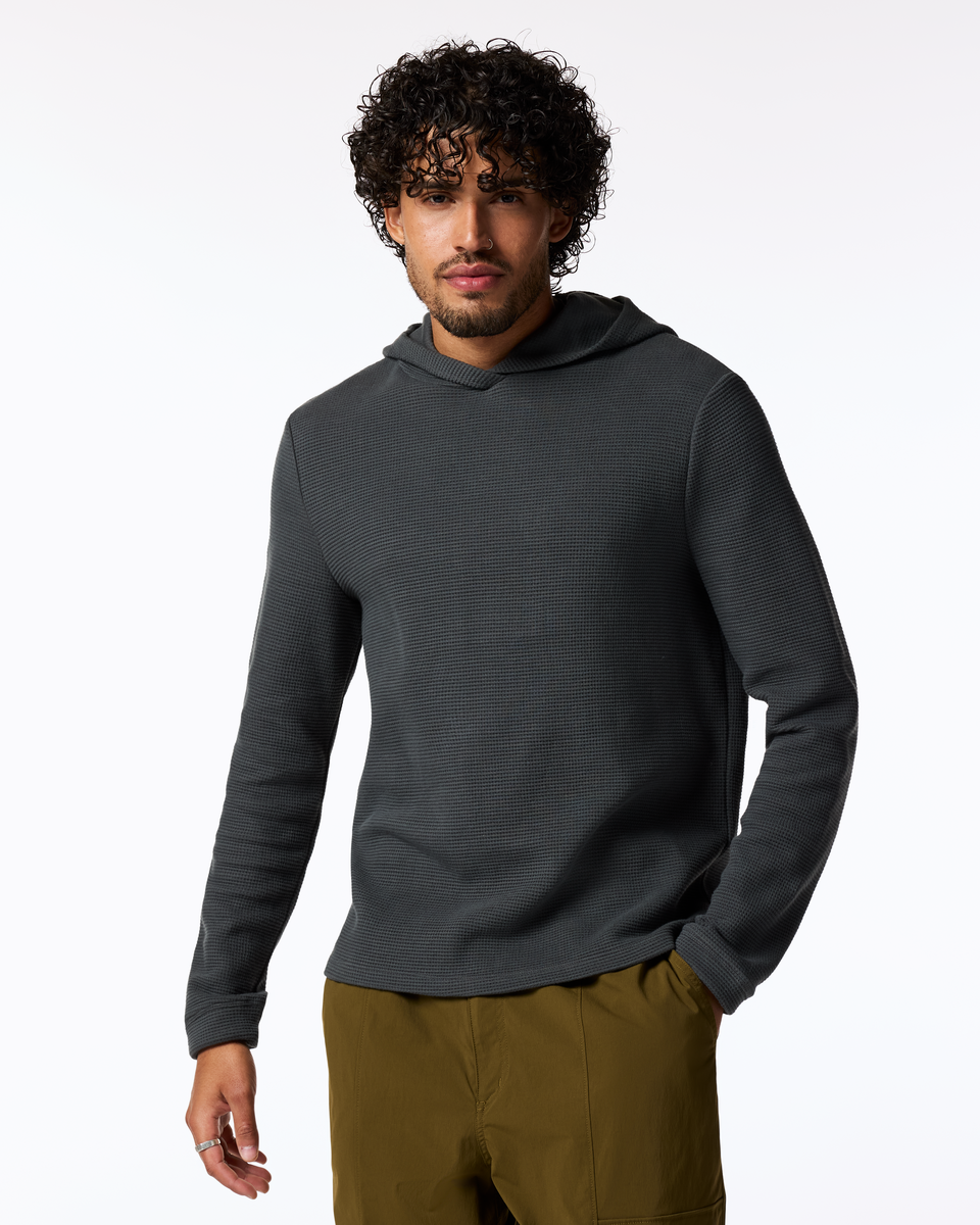 Atajo Long-Sleeve Waffle Hoodie Men's | Comfortable Everyday Layer