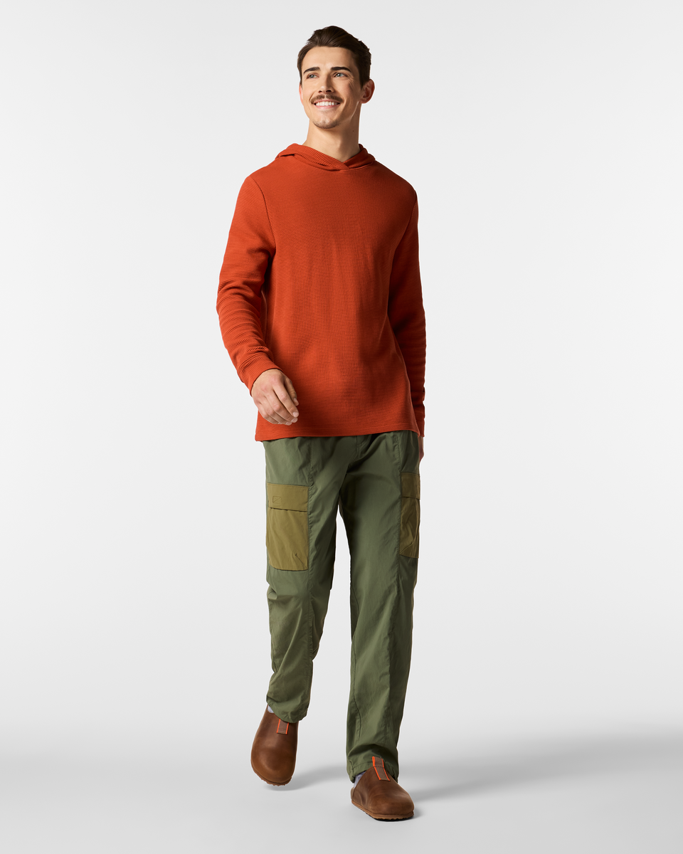 Atajo Long-Sleeve Waffle Hoodie Men's | Comfortable Everyday Layer