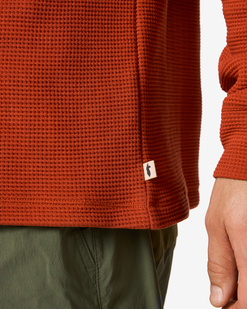 Atajo Long-Sleeve Waffle Hoodie Men's | Comfortable Everyday Layer