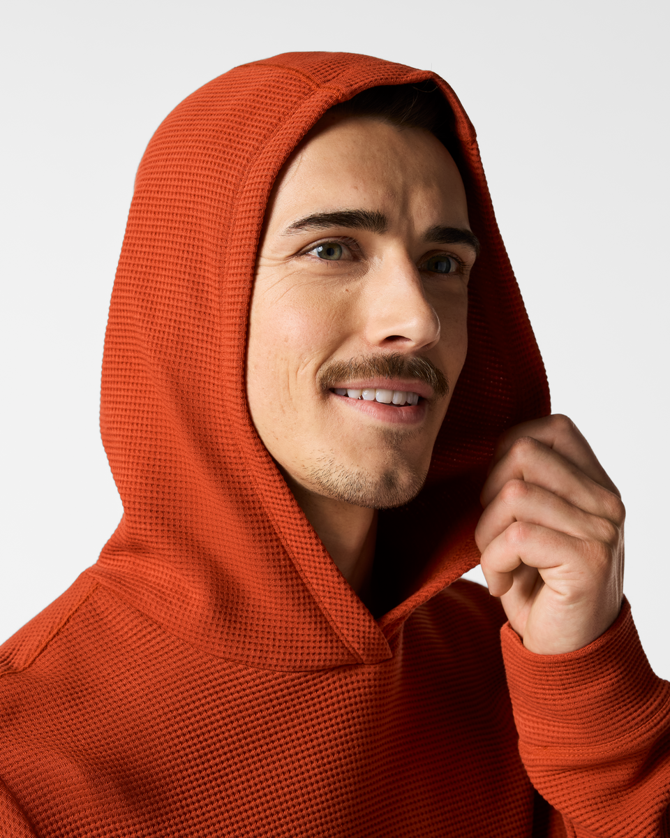 Atajo Long-Sleeve Waffle Hoodie Men's | Comfortable Everyday Layer