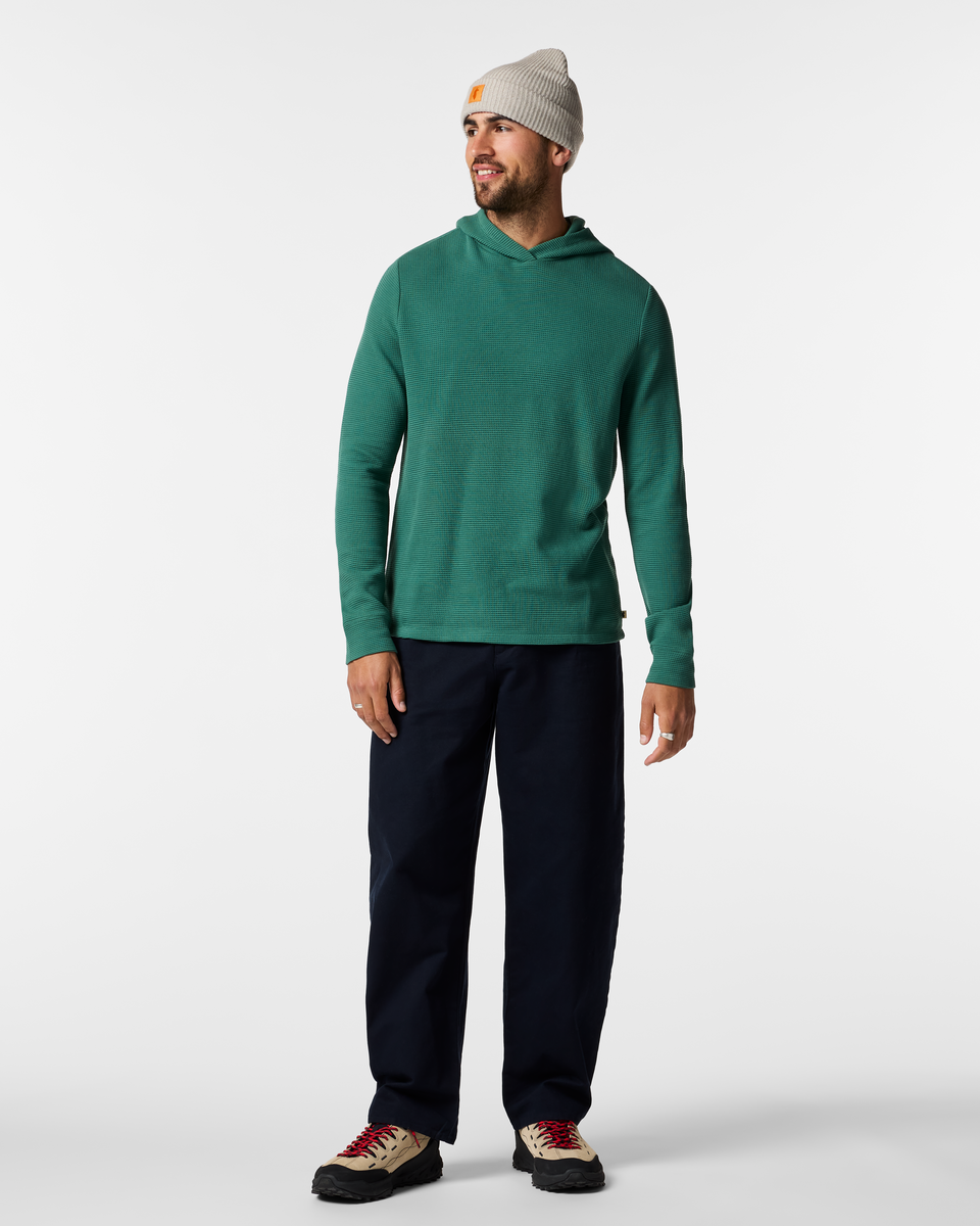 Atajo Long-Sleeve Waffle Hoodie Men's | Comfortable Everyday Layer