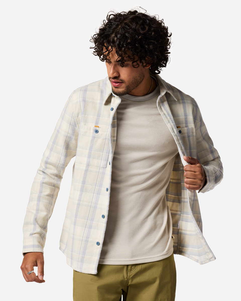 Mero Organic Flannel Shirt Men's | Comfortable Outdoor Top