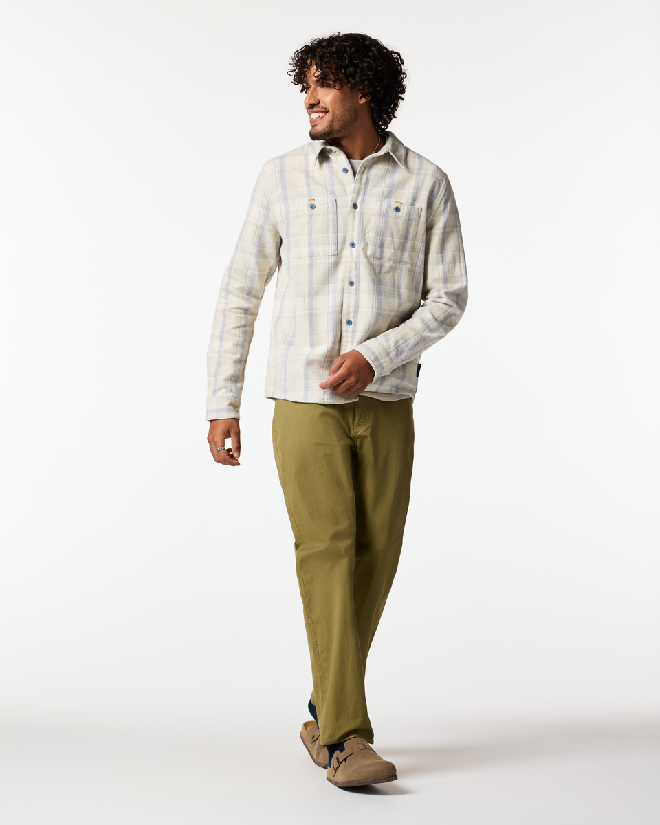 Mero Organic Flannel Shirt Men's | Comfortable Outdoor Top