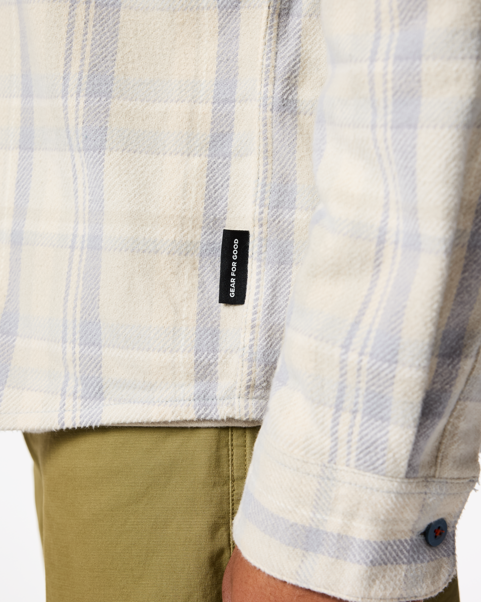Mero Organic Flannel Shirt Men's | Comfortable Outdoor Top