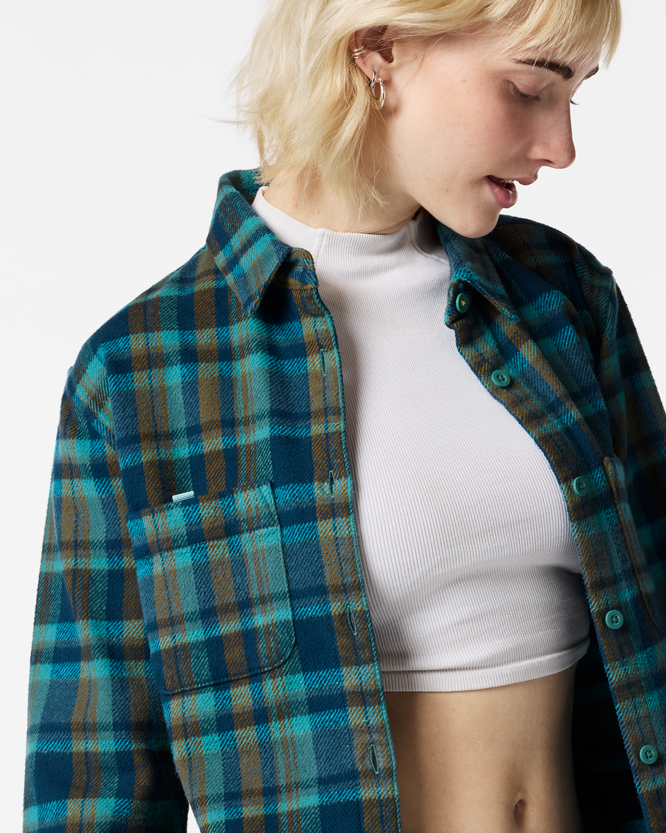 Mero Organic Flannel Shirt Women's | Comfortable Outdoor Top