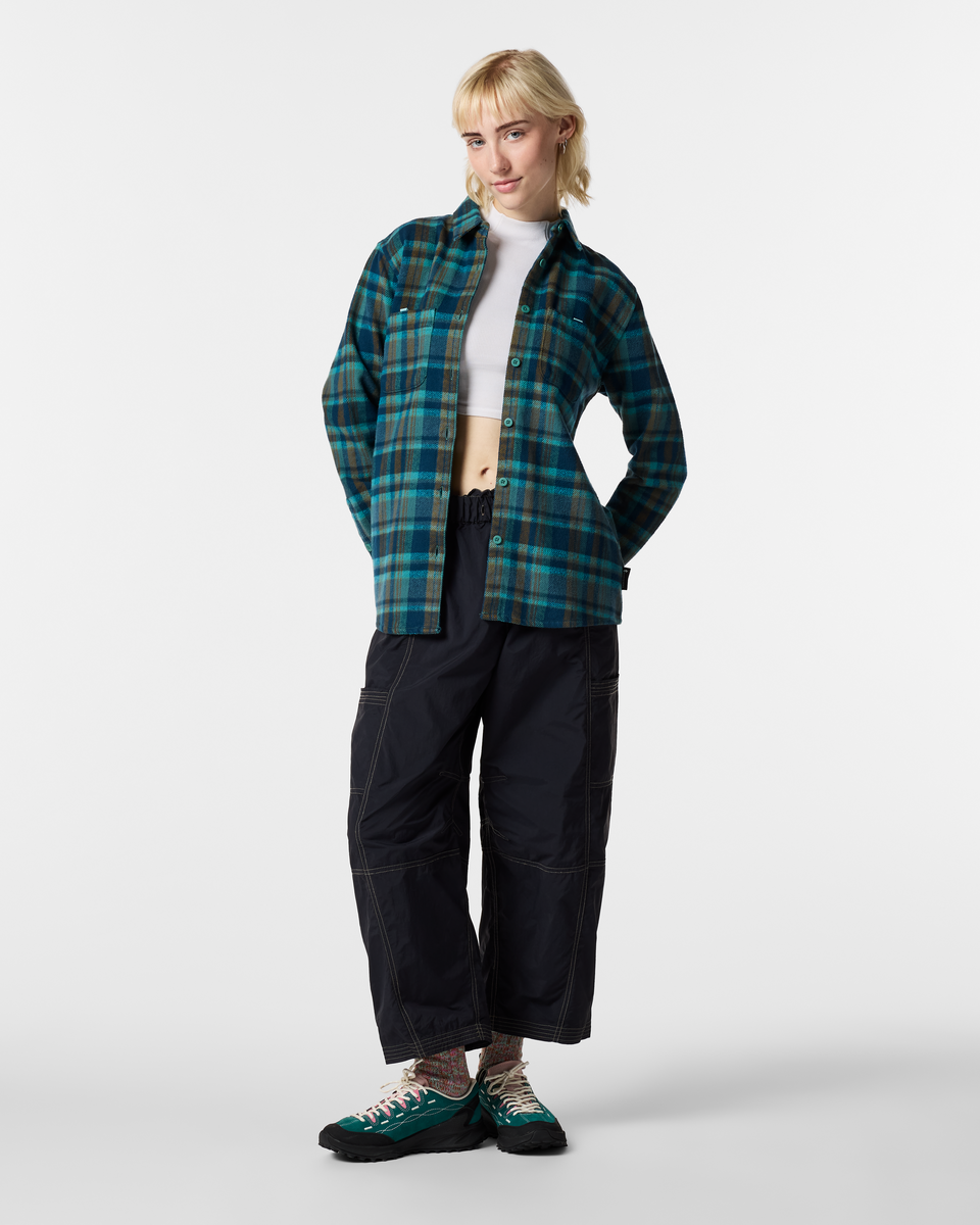 Mero Organic Flannel Shirt Women's | Comfortable Outdoor Top