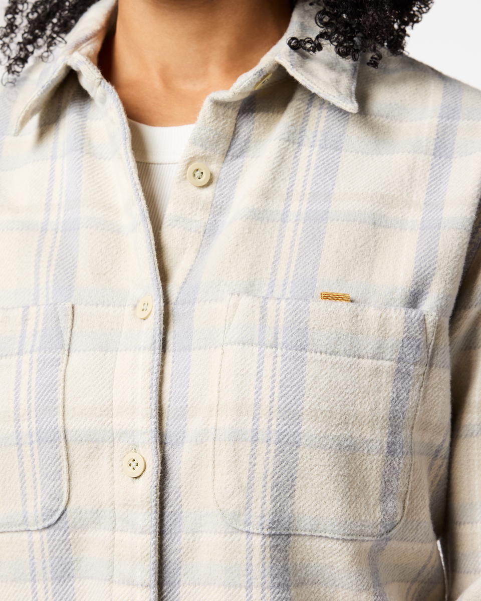 Mero Organic Flannel Shirt Women's | Comfortable Outdoor Top