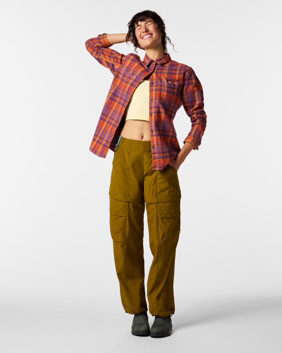 Mero Organic Flannel Shirt Women's | Comfortable Outdoor Top