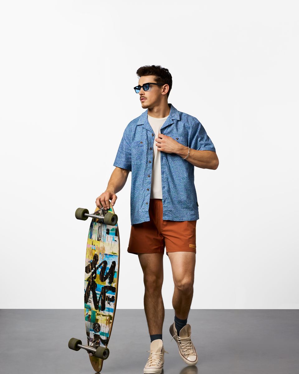 Afuera Button Up Shirt Print Men's | Comfortable Outdoor Top