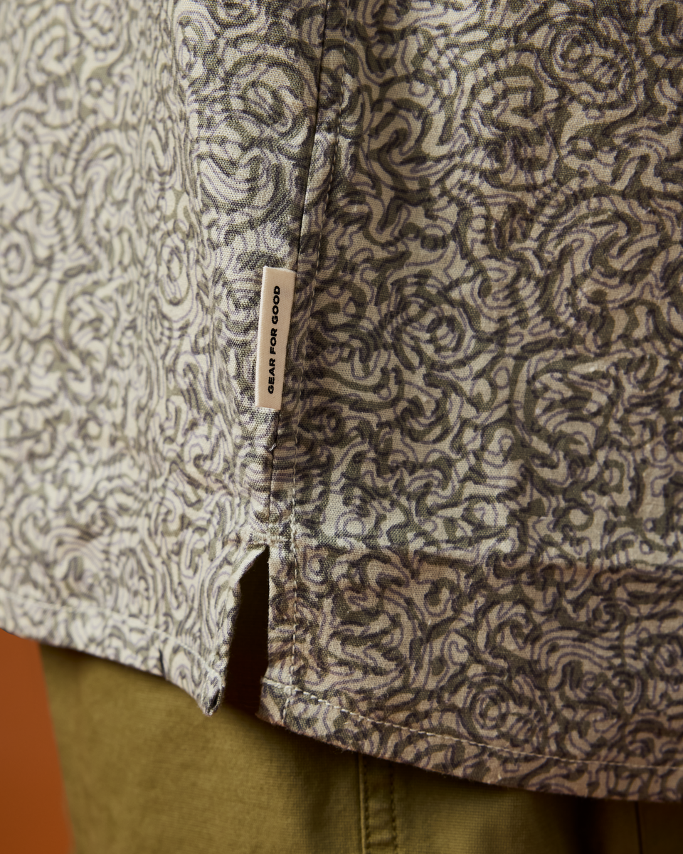 Afuera Button Up Shirt Print Men's | Comfortable Outdoor Top