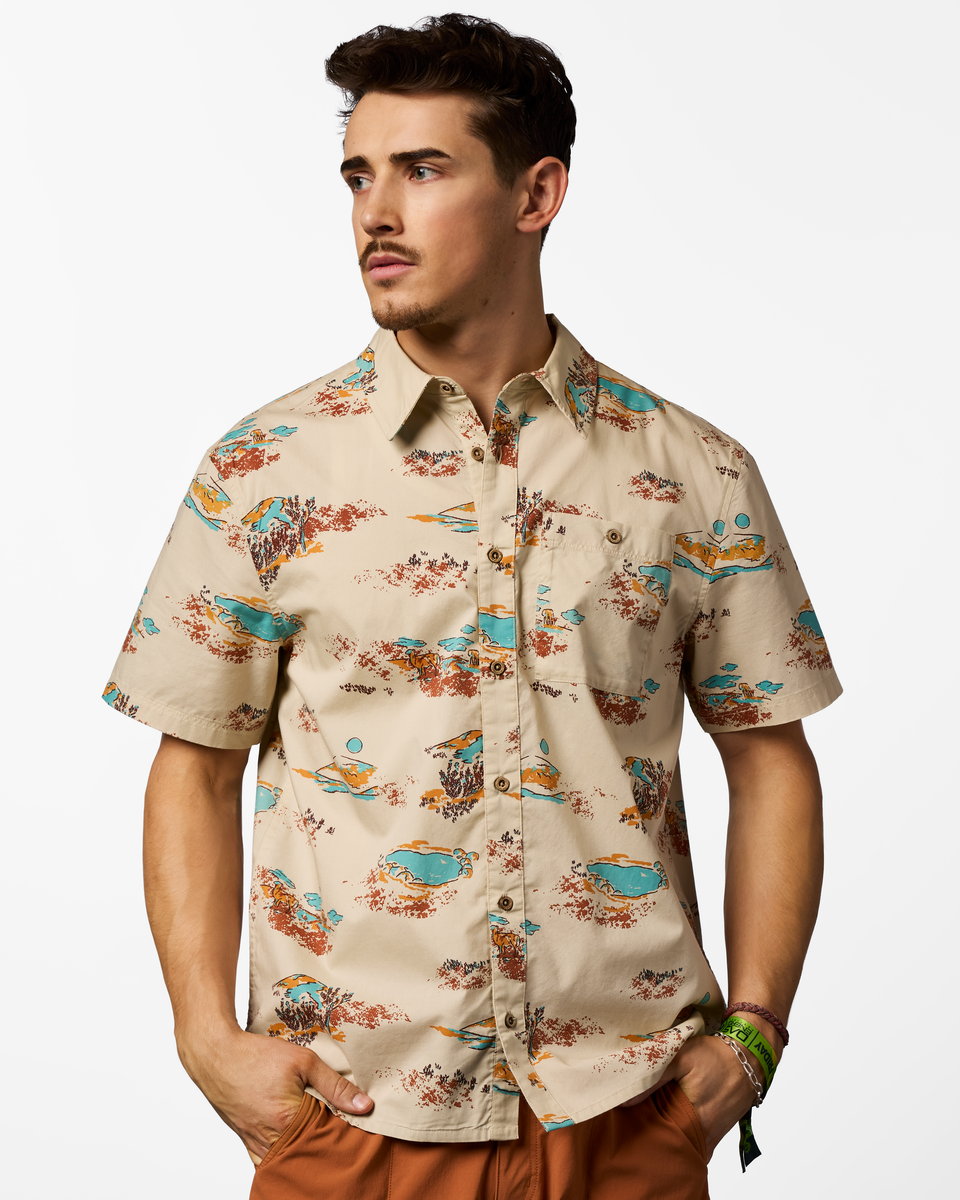 Estival Button Up Shirt Print Men's | Comfortable Outdoor Top
