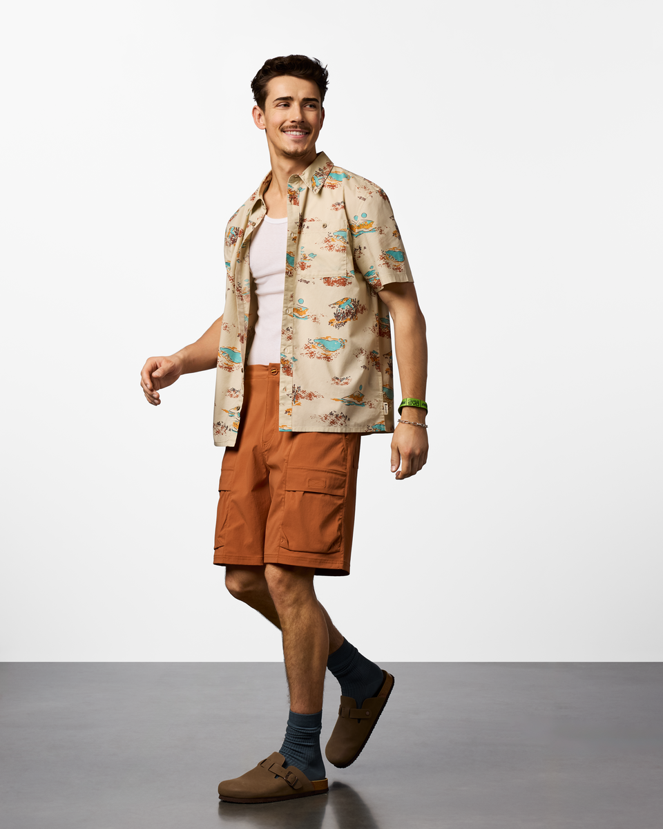Estival Button Up Shirt Print Men's | Comfortable Outdoor Top