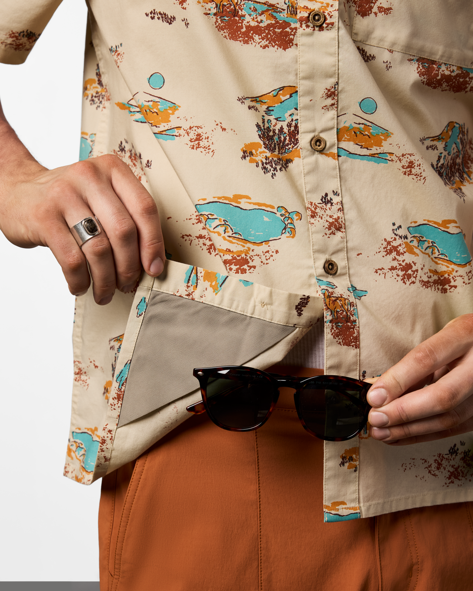 Estival Button Up Shirt Print Men's | Comfortable Outdoor Top