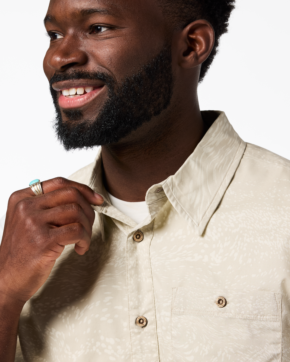 Estival Button Up Shirt Print Men's | Comfortable Outdoor Top