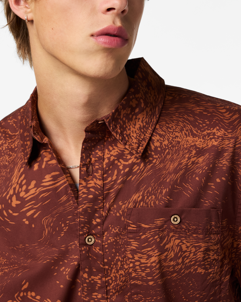 Estival Button Up Shirt Print Men's | Comfortable Outdoor Top