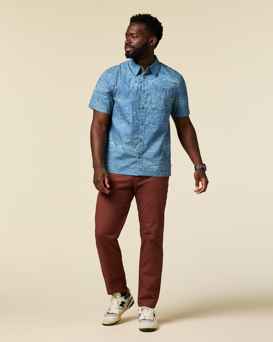 Estival Button Up Shirt Print Men's | Comfortable Outdoor Top